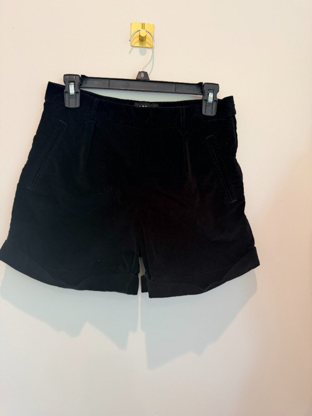 A.P.C x Vanessa Seward Black Velvet Tailored Curdory Shorts Size 36 Eu